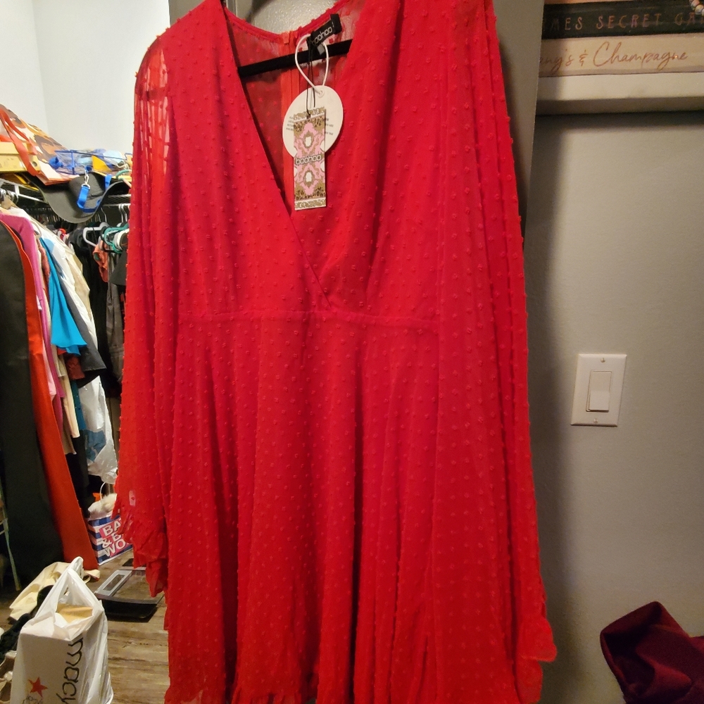 Red Baby doll dress - NEW
